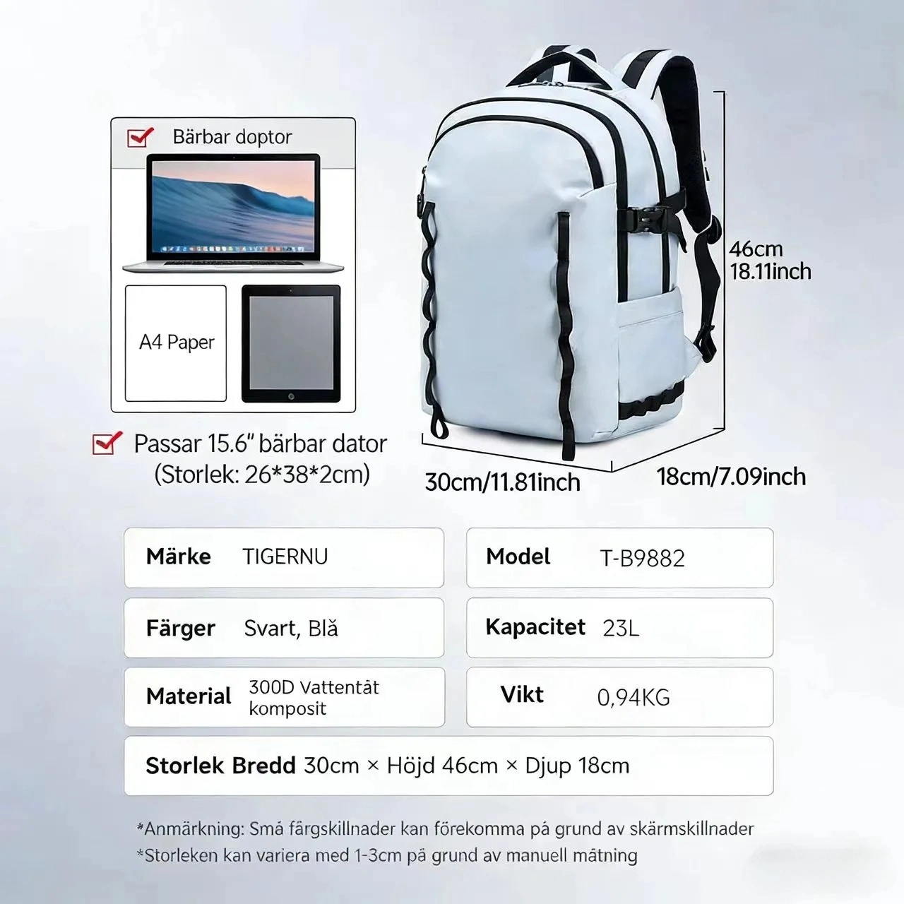 NuvinPack™  Laptopryggsäck med stor kapacitet