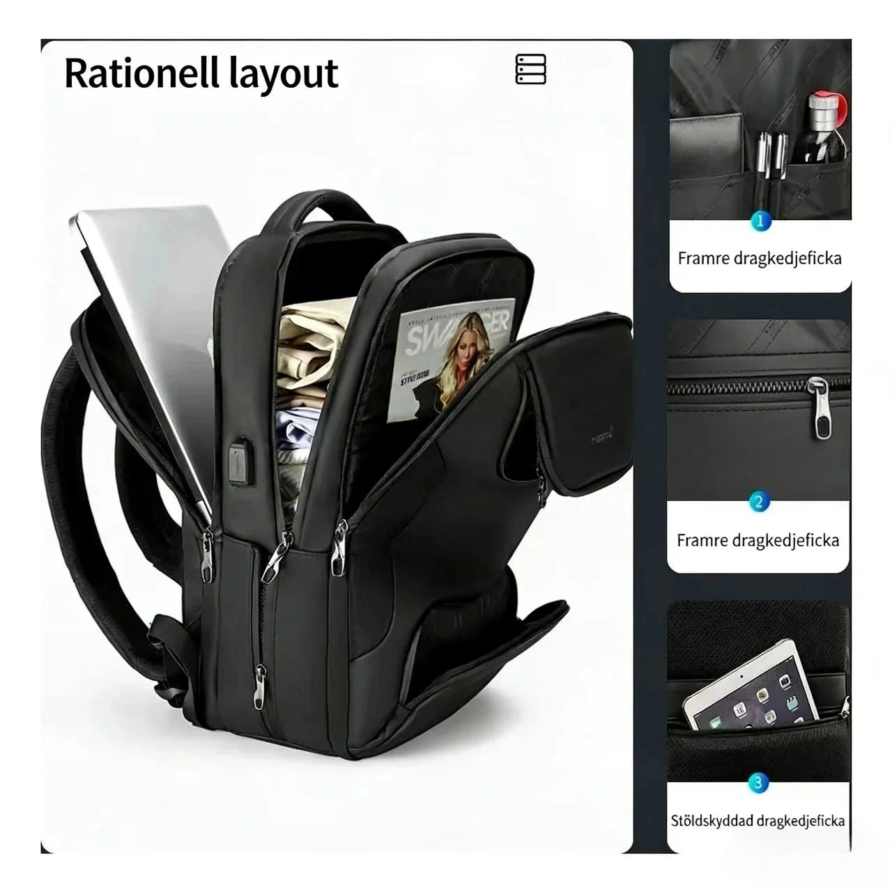 NuvinPack™ Affärsryggsäck för laptop