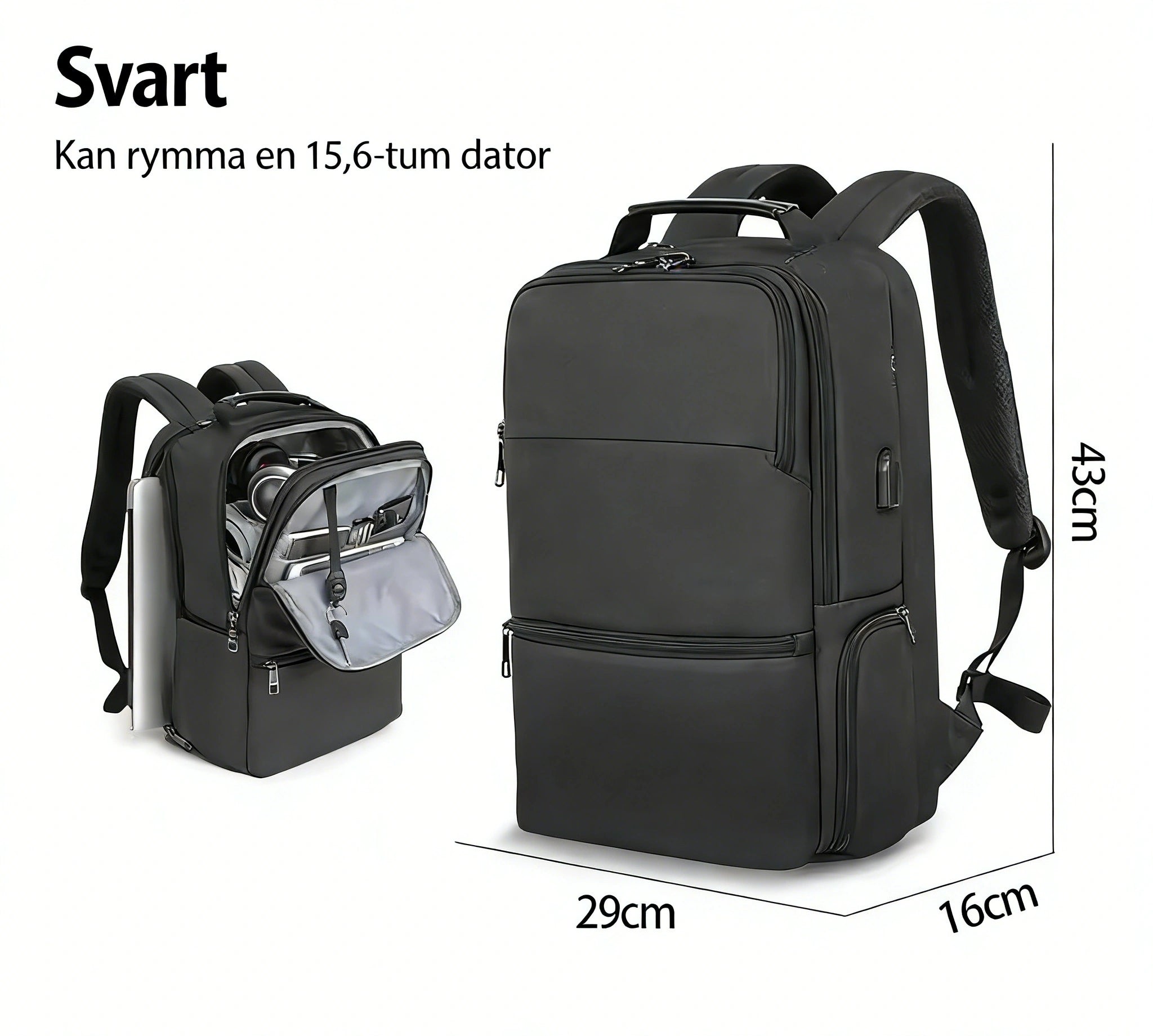 NuvinPack™ Expanderbar Ryggsäck