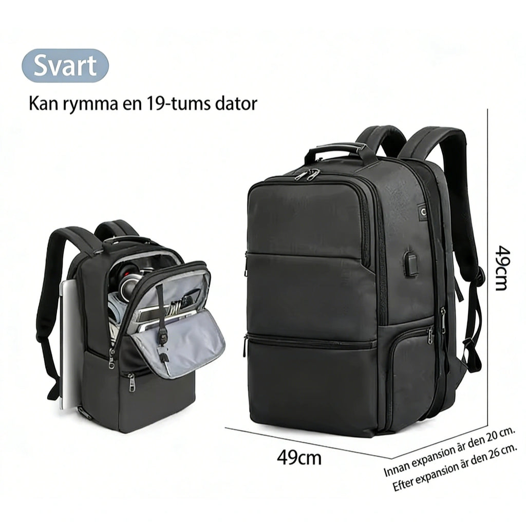 NuvinPack™ Expanderbar Ryggsäck