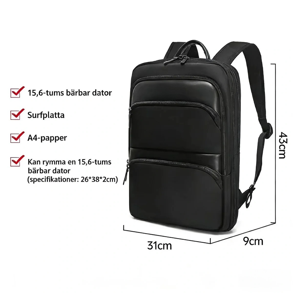 NuvinPack™  Sportig laptopryggsäck